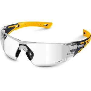 STAYER MX-9, открытого типа, прозрачные, защитные очки с двухкомпонентными дужками (110490)