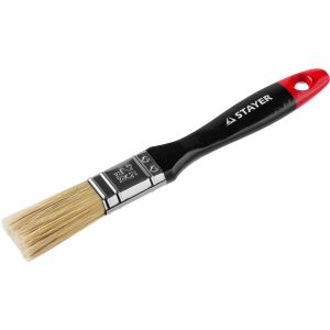 STAYER Universal, 25 мм, 1″, светлая, натуральная щетина, деревянная ручка, все виды ЛКМ, плоская кисть, Professional (0104-025)