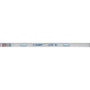 ЗУБР ППУ-Р 2 м, точность 0.5 мм/м, 2 глазка, Правило с уровнем и ручками (1075-2.0)