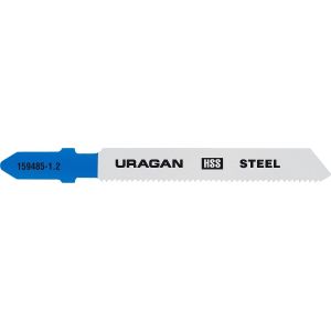 URAGAN T118A, T-хвост., по металлу, HSS, шаг 1.2 мм, 50 мм, 2 шт, полотна для лобзика (159485-1.2)