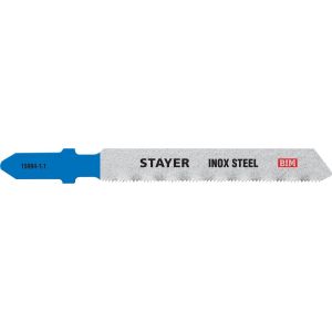 STAYER T118GF, T-хвост., Bi-Metal, по металлу 0.5-1.5 мм, шаг зуба 1.1 мм, раб. длина 50 мм, 2 шт, полотна для лобзика, Professional (15994-1.1)