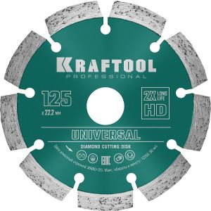 KRAFTOOL LASER-UNIVERSAL 125 мм (22.2 мм, 10х2.4мм), алмазный диск (36680-125)