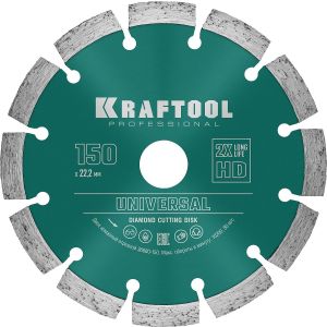 KRAFTOOL LASER-UNIVERSAL 150 мм (22.2 мм, 10х2.4мм), алмазный диск (36680-150)