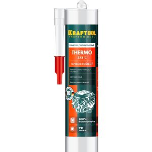 KRAFTOOL THERMO 300 мл красный, Термостойкий силиконовый герметик (41259)
