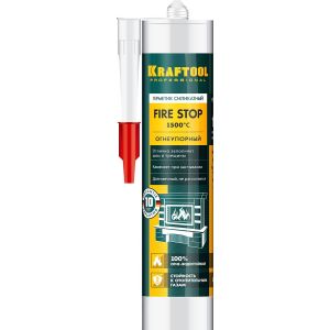 KRAFTOOL KRAFTFLEX FR150 Fire Stop 300 мл черный, Огнеупорный силикатный герметик (41260-4)