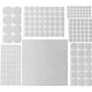 STAYER белые, самоклеящиеся, 175 шт, набор мебельных накладок (40917-H175)