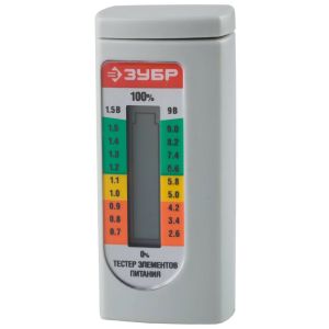 ЗУБР тестер уровня заряда батареек (59260)