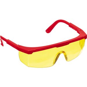 ЗУБР СПЕКТР 5, открытого типа, жёлтые, монолинза с дополнительной боковой защитой, защитные очки (110329)