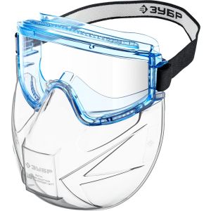ЗУБР ПАНОРАМА ЩИТ, закрытого типа, стекло из ударопрочн поликарбоната, в компл со щитком, защитные очки с непрямой вентиляцией, Профессионал (110233)