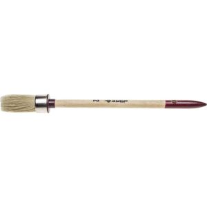 ЗУБР УНИВЕРСАЛ, 20 мм, светлая натуральная щетина, деревянная ручка, все виды ЛКМ, круглая кисть (01501-20)
