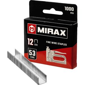 MIRAX тип 53 (A/10/JT21) 12 мм, 1000 шт, калибр 23GA, скобы для степлера (3153-12)