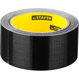 STAYER 48 мм, 25 м, черная, армированная лента, Professional (12086-50-25)