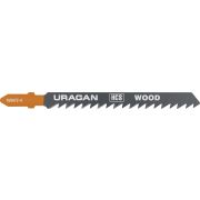 URAGAN T101D, T-хвост., по дереву, шаг 4 мм, 75 мм, 2 шт, полотна для лобзика (159472-4)