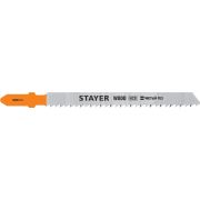 STAYER T101B, T-хвост., HCS сталь, по дереву/ДСП/ДВП, шаг зуба 2.5 мм (10TPI), раб. длина 75 мм, 2 шт, полотна для лобзика, Professional (15990-2.5)