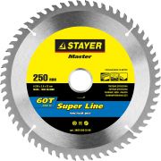 STAYER Super line 250 x 32мм 60Т, диск пильный по дереву, точный рез