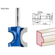 ЗУБР 28.6 x 25 мм, радиус 6.3 мм, фреза полустержневая, Профессионал (28723-28.6)