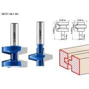 ЗУБР 38.1 x 28.6 мм, хвостовик 12 мм, набор фрез пазо-шиповых, Профессионал (28731-38.1-H2)