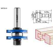 ЗУБР 41 x 19 мм, хвостовик 12 мм, фреза комбинированная пазо-шиповая, Профессионал (28732-41)