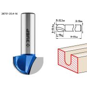 ЗУБР 25.4 x 16 мм, радиус 9.5 мм, фреза пазовая галтельная, Профессионал (28751-25.4-16)