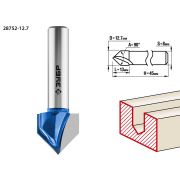 ЗУБР 12.7 x 13 мм, угол 90° мм, фреза пазовая галтельная V-образная, Профессионал (28752-12.7)