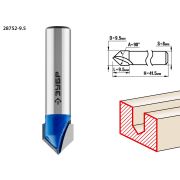 ЗУБР 9.5 x 9.5 мм, угол 90° мм, фреза пазовая галтельная V-образная, Профессионал (28752-9.5)