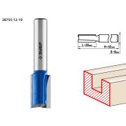 ЗУБР 12 x 19 мм, хвостовик 8 мм, фреза пазовая прямая с нижними подрезателями, Профессионал (28755-12-19)