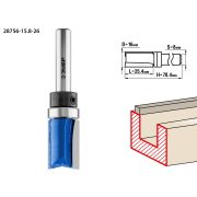 ЗУБР 15.8 x 25.4 мм, хвостовик 8 мм, фреза пазовая прямая с верхним подшипником, Профессионал (28756-15.8-26)