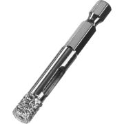 ЗУБР АВК, d 8 мм, (HEX 1/4″, 15 мм кромка), вакуумное алмазное трубчатое сверло, Профессионал (29865-08)