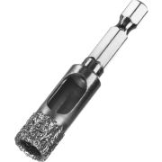 ЗУБР АВК, d 12 мм, (HEX 1/4″, 15 мм кромка), вакуумное алмазное трубчатое сверло, Профессионал (29865-12)