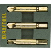 KRAFTOOL 3 шт, набор экстракторов поврежденного крепежа (26770-H3)
