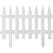 GRINDA Классика, 28 х 300 см, белый, 7 секций, декоративный забор (422201-W)
