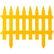 GRINDA Классика, 28 х 300 см, желтый, 7 секций, декоративный забор (422201-Y)
