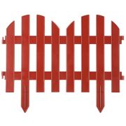 GRINDA Палисадник, 28 х 300 см, терракот, 7 секций, декоративный забор (422205-T)