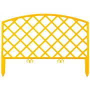 GRINDA Плетень, 24 х 320 см, желтый, 7 секций, декоративный забор (422207-Y)
