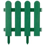GRINDA Штакетник, 29 х 224 см, зеленый, 7 секций, декоративный забор (422209-G)