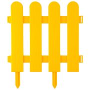 GRINDA Штакетник, 29 х 224 см, желтый, 7 секций, декоративный забор (422209-Y)