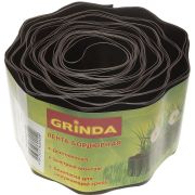 GRINDA 10 см х 9 м, коричневая, полиэтилен низкого давления, бордюрная лента (422247-10)