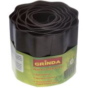 GRINDA 15 см х 9 м, коричневая, полиэтилен низкого давления, бордюрная лента (422247-15)