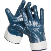 ЗУБР HARD, L(9), маслобензостойкие, износостойкие, перчатки с нитриловым покрытием, Профессионал (11270-L)