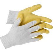 STAYER PROTECT, S-M, эластичные, натуральный хлопок, перчатки с латексным обливом (11408-S)