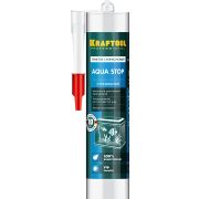 KRAFTOOL Aqua stop, 300 мл, прозрачный, стекольный силиконовый герметик (41256-2)