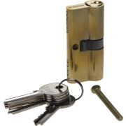 ЗУБР 60 мм, цвет латунь, 5-PIN, тип ключ-ключ, цилиндровый механизм (52101-60-1)
