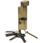 ЗУБР 90 мм, цвет латунь, 6-PIN, тип ключ-защелка, цилиндровый механизм (52107-90-1)