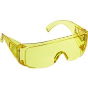 DEXX открытого типа, жёлтые, широкая монолинза с дополнительной боковой защитой и вентиляцией, защитные очки (11051)