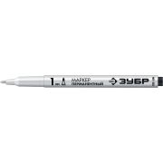 ЗУБР МП-100, 1 мм, заостренный, белый, перманентный маркер, Профессионал (06320-8)
