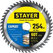 STAYER Expert, 254 x 32/30 мм, 60Т, точный рез, пильный диск по дереву (3682-254-32-60)