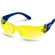 ЗУБР БАРЬЕР, открытого типа, жёлтые, облегчённые, линза устойчивая к царапинам и запотеванию, защитные очки, Профессионал (110488)