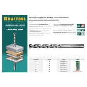 KRAFTOOL UNIVERSAL 12 х 160 мм, Сверло универсальное, PROFESSIONAL (29172-160-12)