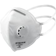 STAYER FV-95, класс защиты FFP2, плоская, фильтрующая полумаска с клапаном выдоха (11113-2)