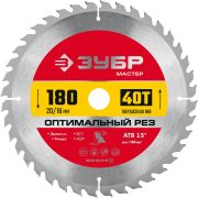 ЗУБР Оптимальный рез, 180 x 20/16 мм, 40Т, пильный диск по дереву (36912-180-20-40)